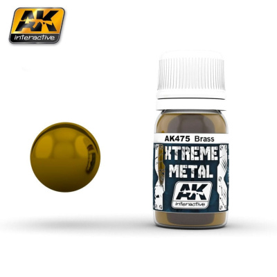 Краска Xtreme Metal Brass _латунь__ эмаль_ 30мл _AK475_