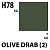 Краска акриловая Mr_Hobby Olive Drab _2_ _оливково-коричневый__ полуглянцевая_ 10 мл _H78_