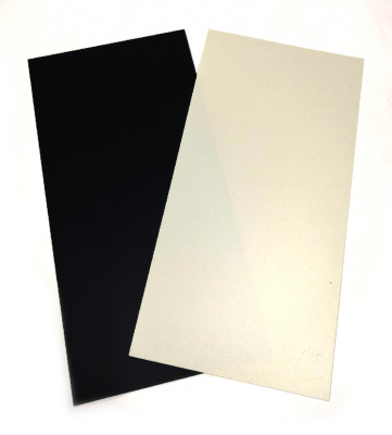 1 лист 0,7 mm (Чёрный) + 1 лист 1,2 mm (Белый) размер 15x30cm (П002)