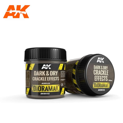 Темная сухая треснувшая земля AK Dark & Dry Crackle Effects_ 100мл _AK8032_