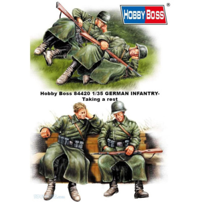 1/35 Нем_ пехота на отдыхе_ 4 фигуры _HobbyBoss_ 84420_