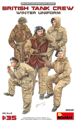 1/35 Фигуры Британский танковый экипаж в зимней форме _MiniArt_ 35121_