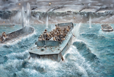 1/35 Корабль LCVP with U_S_ INFANTRY _28 фигур_ _Italeri_ 6524_