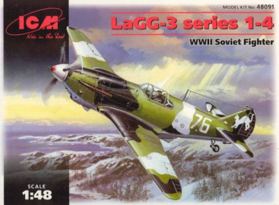 1/48 ЛаГГ-3 1 серии_ совесткий истребитель ІІ Мировой войны _ICM_ 48091_