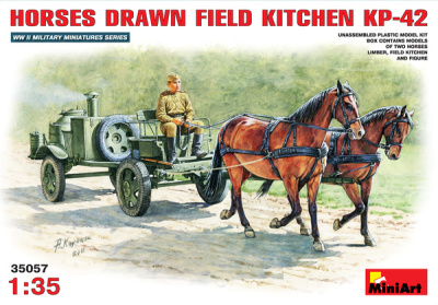 1/35 Фигуры HORSES DRAWN FIELD KITCHEN KP-42 _MiniArt_ 35057_
