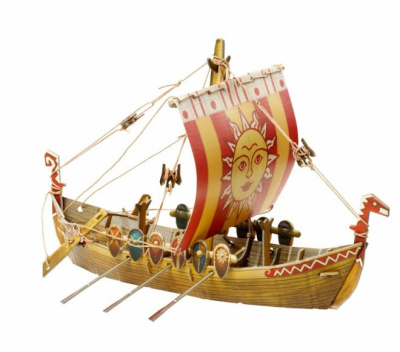 _Русская ладья__ сборная модель из картона _УБ_ 372_