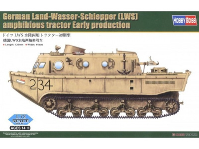 1/72 БТР  German Land-Wasser-Schlepper _LWS_ amphibious tractor Early production _HobbyBoss_ 82918_