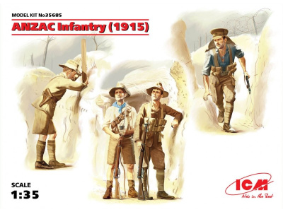 1/35 Пехота АНЗАК _1915г___ _4 фигуры_ _ICM_ 35685_