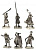 Ледовое побоище.Тевтонские рыцари, 6 фигур, пьютер (Солдатики Публия, 4035)