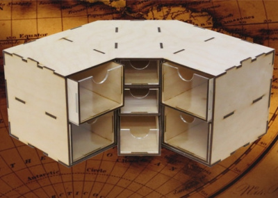 Угловой модуль-органайзер на 7 ящичков (WINmodels, MWP-0010-11)