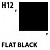 Краска акриловая Mr.Hobby Flat Black (черный), матовая, 10 мл (H12)