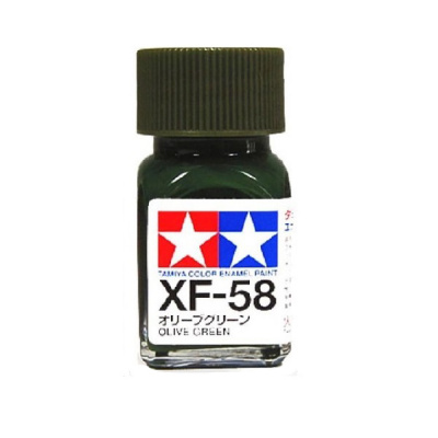XF-58 Эмаль Olive Green (оливковый зеленый), матовая, 10мл (Tamiya, 80358)
