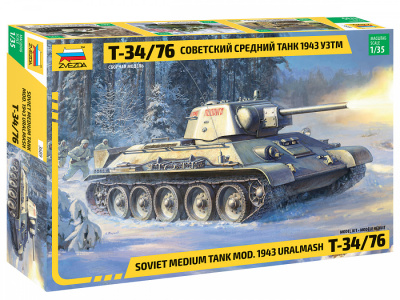 1/35 Советский средний танк _Т-34/76_ обр_1943г_ УЗТМ _Звезда_ 3689_
