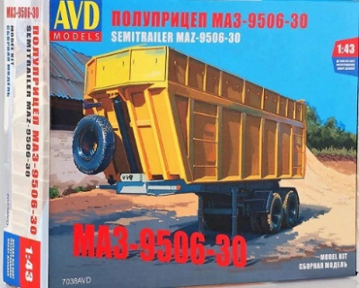 1/43 Автомобиль полуприцеп МАЗ-9506-30 _AVD_ 7038_