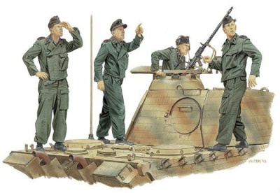 1/35 Нем_ танкисты _Actung-Jabo_ _ _Франция_ 1944г__ _Dragon_ 6191_