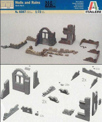 1/72 Диорама WALLS AND RUINS _Italeri_ 6087_
