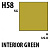 Краска акриловая Mr_Hobby Interior Green _зеленый интерьерный__ полуглянцевая_ 10 мл _H58_
