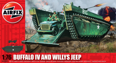 1/76 Транспорт амфибия BUFFALO с Джипом _AirFix_ A02302_