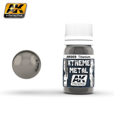 Краска Xtreme Metal Titanium_ эмаль_ 30мл _AK669_