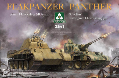 1/35 Flakpanzer Panther _Coelian_ with 37mm Flakzwilling 341&20mm flakvierling mg151/20_Takom_ 2105_