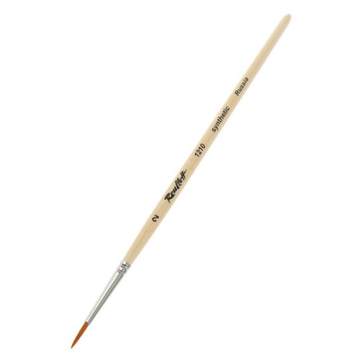 Кисть Roubloff_ круглая_ 1210 _2 кор_ ручка покрыта лаком _ЖС1-02_00Б_