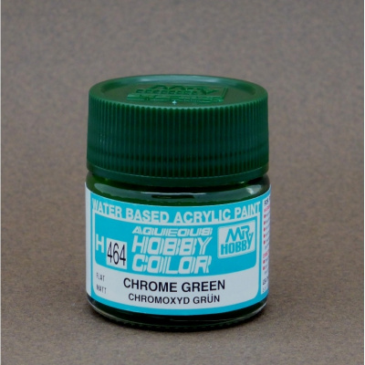 Краска акриловая Mr_Hobby CHROME GREEN _зеленый хром__ матовая_ 10 мл _H464_