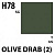 Краска акриловая Mr.Hobby Olive Drab (2) (оливково-коричневый), полуглянцевая, 10 мл (H78)