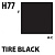 Краска акриловая Mr_Hobby Tire Black _черные покрышки__ матовая_ 10 мл _H77_