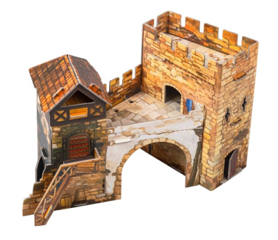 _Старые ворота__ сборная модель из картона _УБ_ 244_