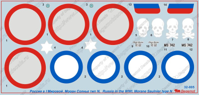 1/32 Россия в 1 Мировой_ Моран Солнье тип N _Begemot_ 32-005_