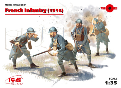 1/35 Фигуры Пехота Франции _1916 г__ _ICM_ 35691_