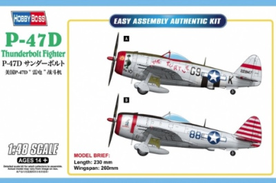 1/48 Самолёт  P-47D Thunderbolt Fighter _HobbyBoss_ 85811_