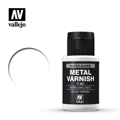 Лак Vallejo Metal Varnish, глянец, акрил, 32мл (77657)