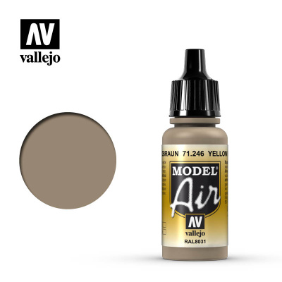 Краска Yellow Brown RAL8031 _желто-коричневый__ акрил_ 17мл _Vallejo_ 71246_