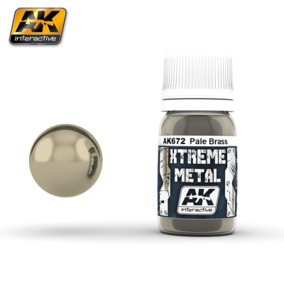 Краска Xtreme Metal Pale Brass _бледная латунь_ _AK672_