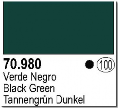 Краска Model Color, Черно-зеленый, 17 мл (Vallejo, 70980)