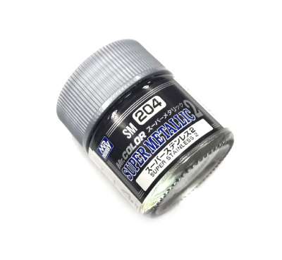 Краска Super Metallic Super Stainless 2 _нерж_сталь__ 10мл _Mr_Hobby_ SM204_