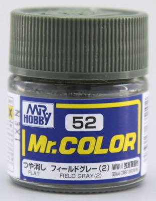 Краска акриловая Mr.Hobby Field Gray (2) (полевой серый 2), матовая, 10 мл (C52)