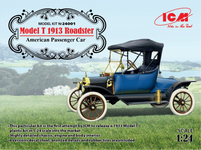 1/24 Model T 1913 Roadster_ Американский пассажирский автомобиль _ICM_ 24001_