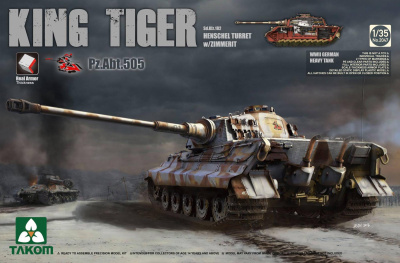 1/35 King Tiger Sd_Kfz_182_ Henschel Turret_ w/Zimmerit_ full interior _Takom_ 2047_