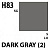 Краска акриловая Mr.Hobby Dark Gray 2 (темно-серый 2), полуглянцевая, 10 мл (H83)