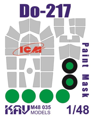 1/48 Окрасочная маска на остекление Do-217 _ICM_ _KAV_ 48035_