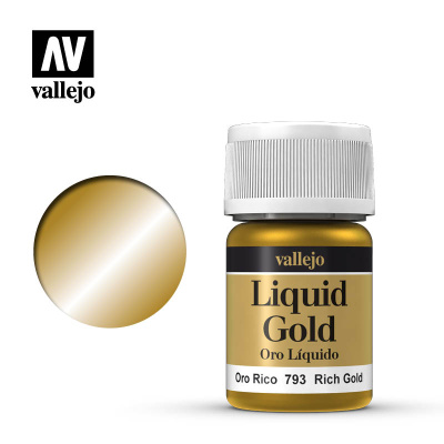 Краска Liquid Gold_ Rich Gold_ на спиртовой основе_ 35мл _Vallejo_ 70793_