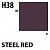 Краска акриловая Mr.Hobby Steel Red (красная сталь), металлик, 10 мл (H38)