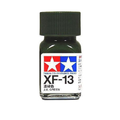 XF-13 Эмаль J_A_Green _яп_авиационная зеленая__ матовая_ 10мл _Tamiya_ 80313_