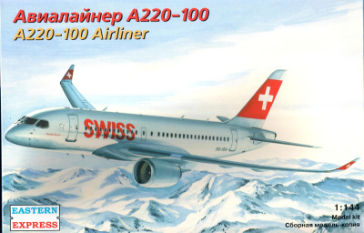 1/144 Авиалайнер  А220-100  Swiss / Delta _EE_ 144133_