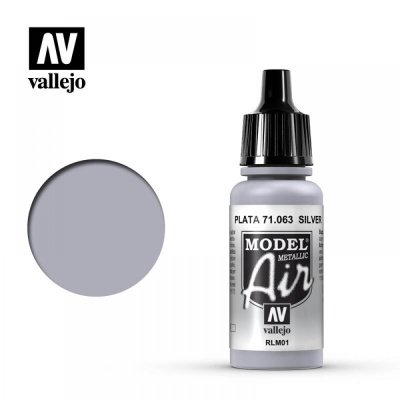 Краска Silver RLM01 _серебро__ акрил_ 17 мл _Vallejo_ 71063_
