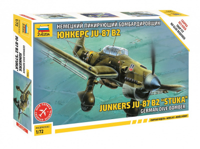 1/72 Немецкий пикирующий бомбардировщик Ju-87B2 _Stuka_ _Звезда_ 7306_