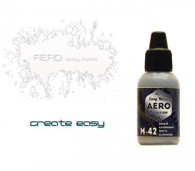 Краска Pacific AERO, Белый алюминий, 18мл (M42)