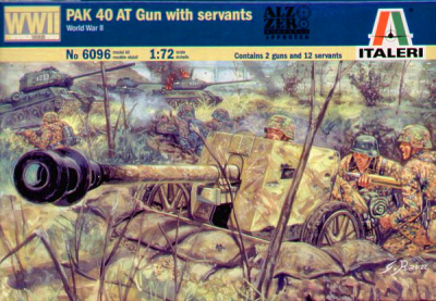 1/72 Пушка PAK40 AT с экипажем_ 2 шт_ _Italeri_ 6096_